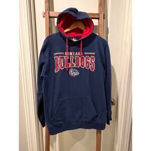 Gonzaga Bulldogs Hoodie Colosseum Men’s Large Navy Red Pullover Sweatshirt